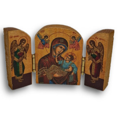 Byzantský triptych „Matka ustavičné pomoci – Pramen něhy střežený anděly“
