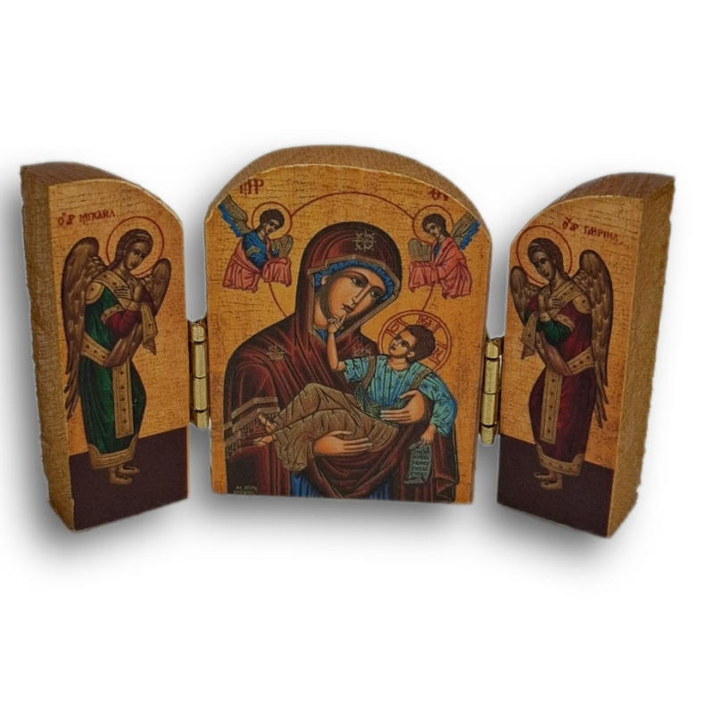 Byzantský triptych „Matka ustavičné pomoci – Pramen něhy střežený anděly“