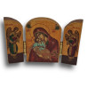 Byzantský triptych Eleousa – Objímající Milosrdenství chráněné archanděly