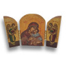 Byzantský triptych „Polibek vtěleného světla“ – Eleousa mezi Michaelem a Gabrielem