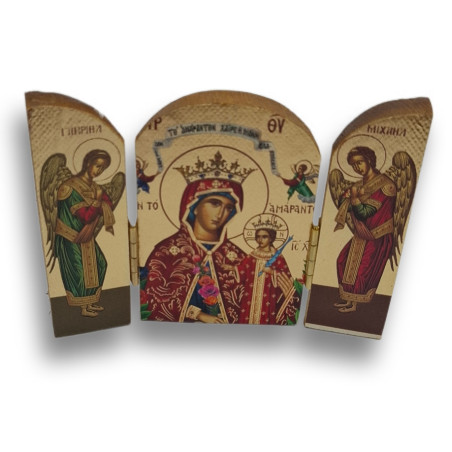 Ručně vyrobený dřevěný triptych „Nevadnoucí růže“