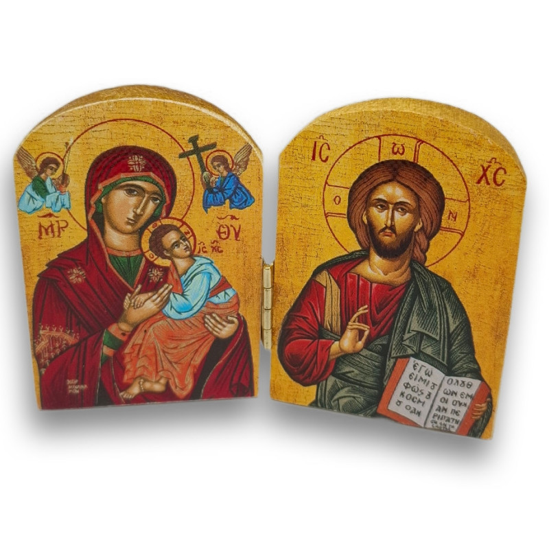 „Naděje v čase bolesti“ – Dřevěný diptych s Pannou Marií Ustavičné pomoci a Kristem Pantokratorem