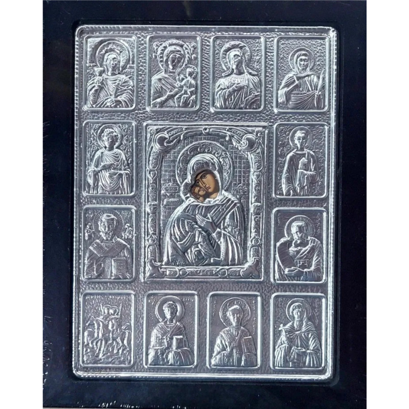 Kovová ikona Panny Marie - Ikonostas
