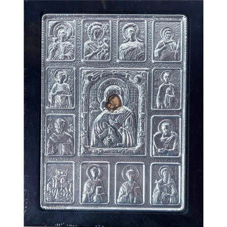 Kovová ikona Panny Marie - Ikonostas