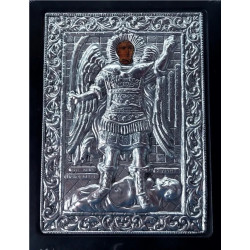 Kovová ikona svatého archanděla Michaela Panormitis