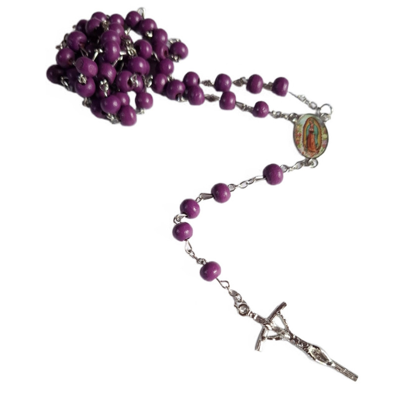 Fialový růženec -  48 cm
