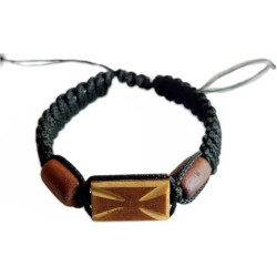 Dřevěný Náramek "Starověký Kříž" – Symbol Víry a Tradice