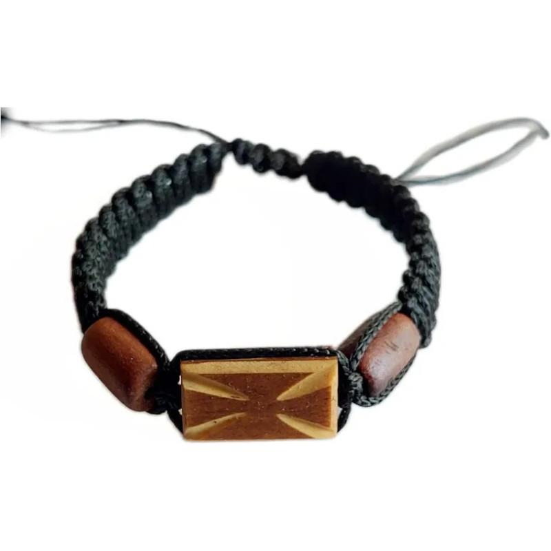 Dřevěný Náramek "Starověký Kříž" – Symbol Víry a Tradice
