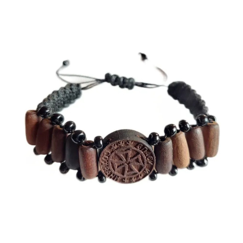 Dřevěný Křesťanský Náramek "Spasíš a Ochráníš"