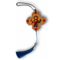 Přívěsek do auta s ikonou Krista v křížovém tvaru