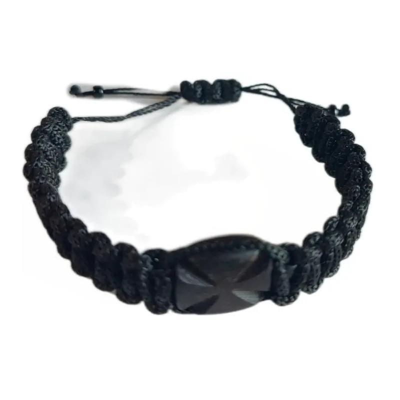 Pletený Křesťanský Náramek s Rytinou Kříže