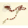 Ručně vyrobený růženec s červenými korálky z Řecka