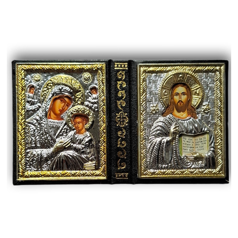 Diptych – Bohorodice s Kristem Emanuel a Kristus Pantokrator