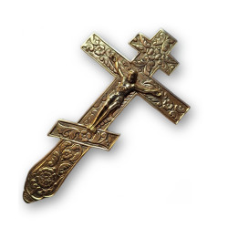 Kovový kříž na žehnání – 25 × 15 cm