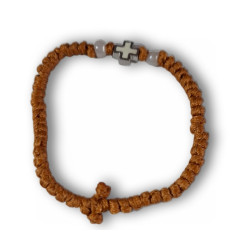 Řecký křesťanský modlitební náramek s kovovým křížem