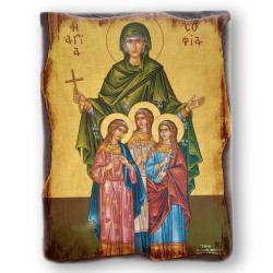 Ikona svaté Sofie a jejích dcer: Okno k věčným ctnostem - Sleva