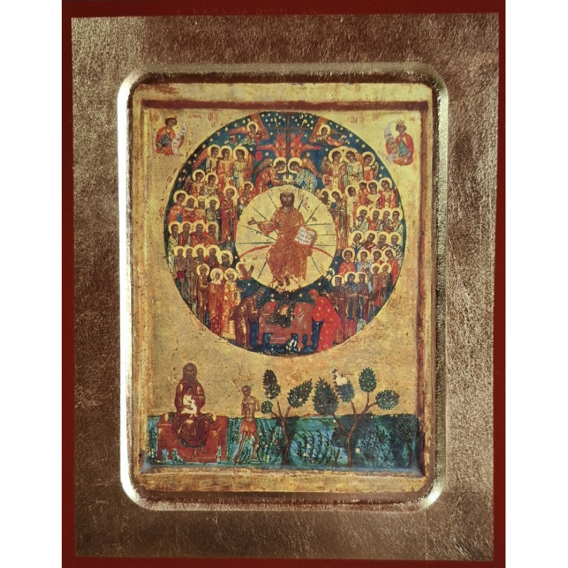 Ikona Všech svatých – Oslavená Církev v nebeské slávě