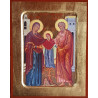 Ikonopisná reprodukce: Svatí bohorodiče Jáchym a Anna s malou Marií