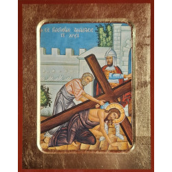 Ikona Výstup Krista na Golgotu (Nesené kříže)