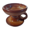 Hnědá keramická kadidelnice – ruční práce z Řecka