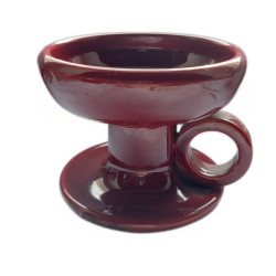 Červená keramická kadidelnice – ruční práce z Řecka