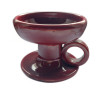 Červená keramická kadidelnice – ruční práce z Řecka