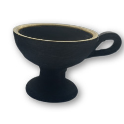 Keramická Kadidelnice v Černé Barvě – Autentický Řecký Design