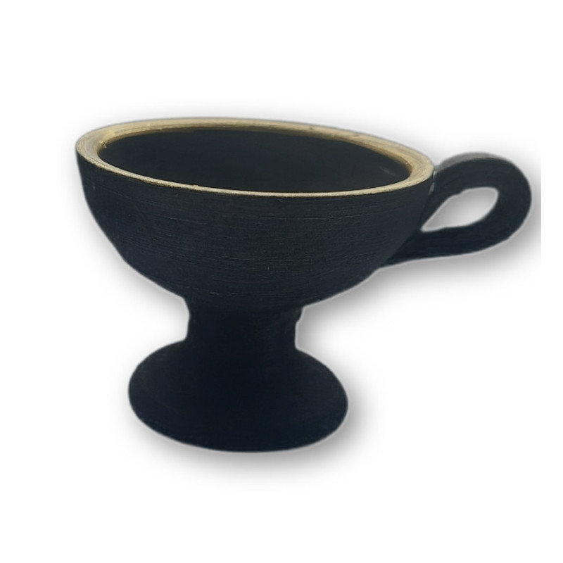 Keramická Kadidelnice v Černé Barvě – Autentický Řecký Design