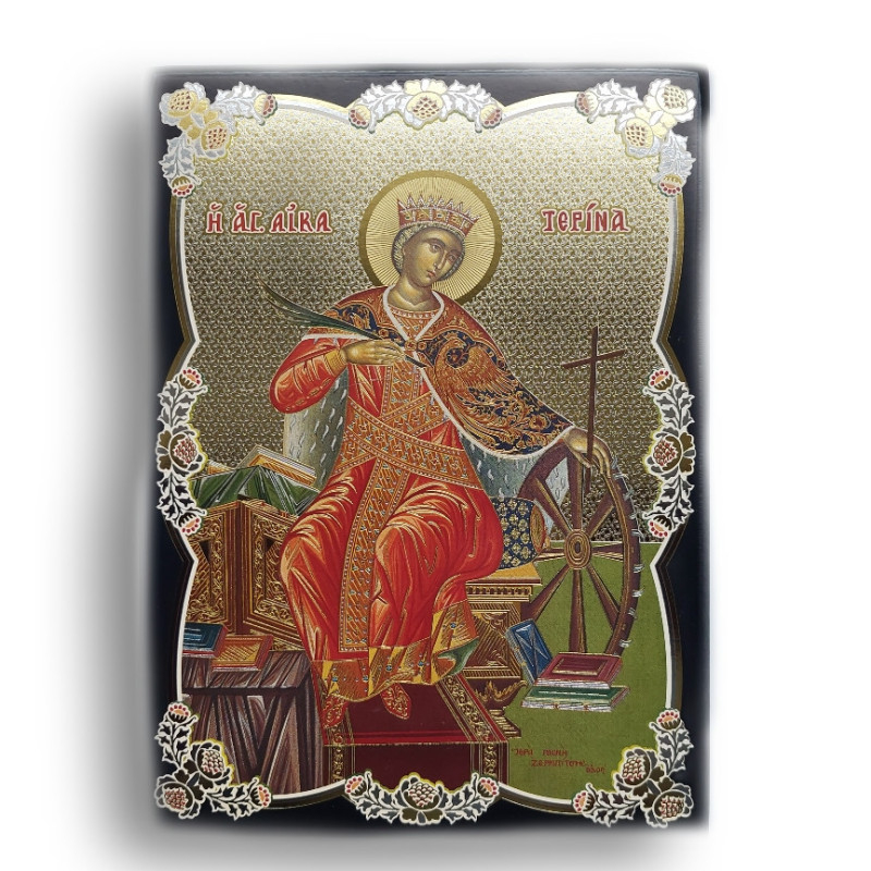 Ikona svaté Kateřiny v ruském stylu