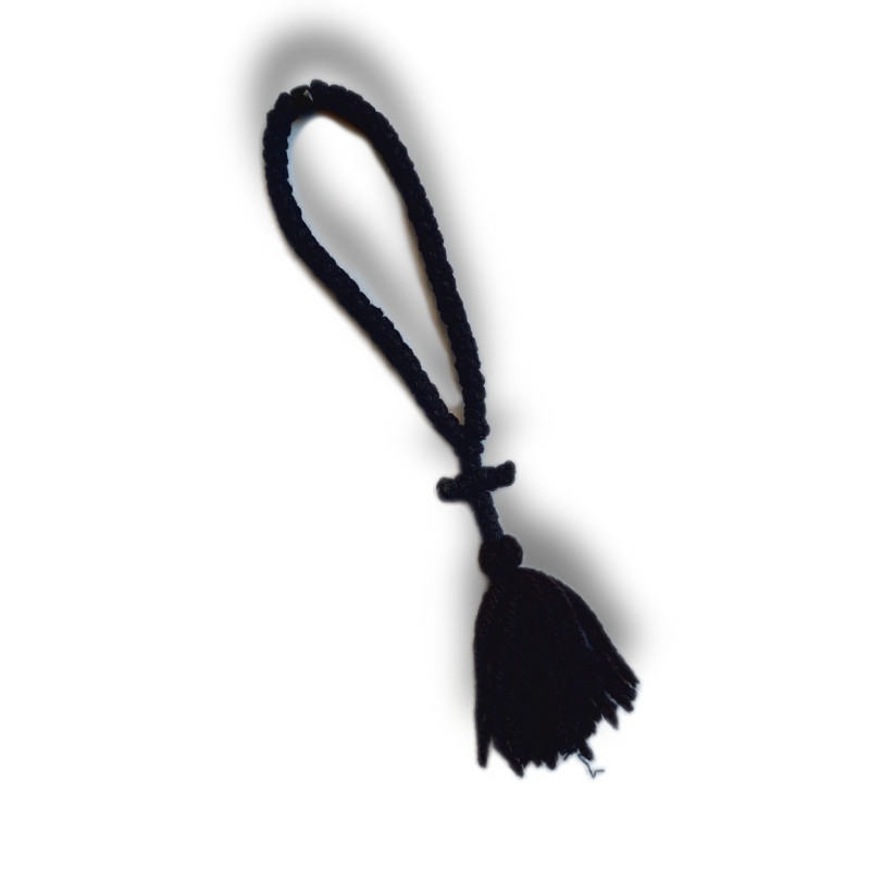 Černé Čotky s 50 Uzly, 20 cm