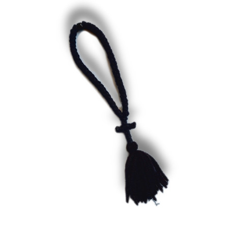 Černé Čotky s 50 Uzly, 20 cm