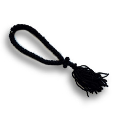 Čotky s 50 Uzly a Černým Korálkem, 21 cm