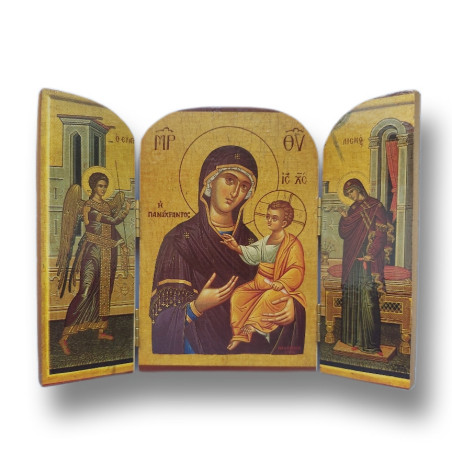 Triptych: Panna Maria s Kristem, Anděl Gabriel a Panna Maria