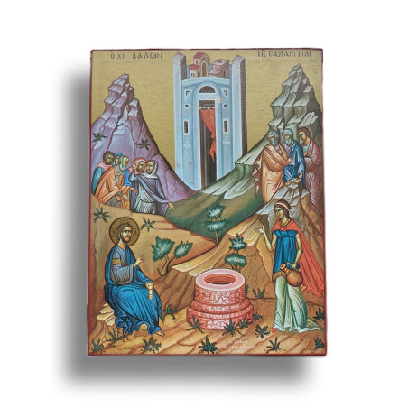 Ikona Krista hovořícího se Samařankou