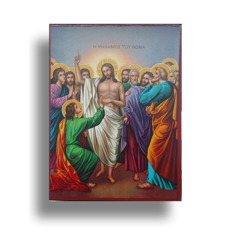 Nevěřící sv. Tomáš a Kristovy rány – Ikona