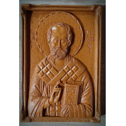 Vosková Ikona Sv. Mikuláše - Ručně Vyrobená v Řecku