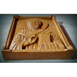 Vosková Ikona Sv. Mikuláše - Ručně Vyrobená v Řecku