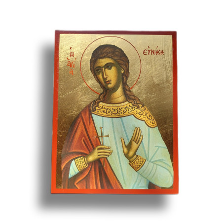 Ikona Svaté Euniky na Pozlacené Dřevěné Desce