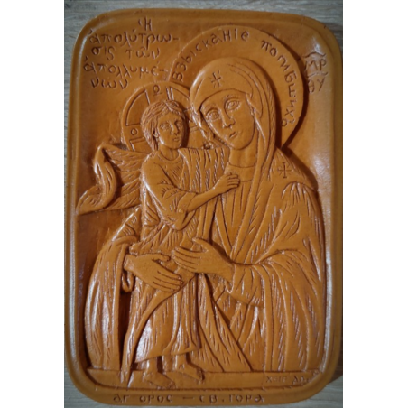 Vosková Ikona Panny Marie s Kristem - Symbol Matky a Syna z Řecka