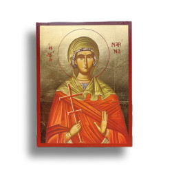 Ikona svaté Mariny s pozlaceným podkladem