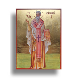 Ikona svatého Irenaje z Lyonu s pozlaceným podkladem