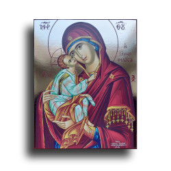 Dřevěná ikona Panna Maria Glykofilousa